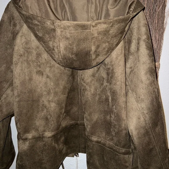 Zara Chocolate Brown Suede Women's Jacket - Picture 4 of 12